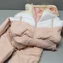 Haloumoning Girls One Piece Snowsuits Kids Puffer Waterproof Hooded Ski Suits Coveralls Winter Jumpsuits 5-14 Years (11-12 Years, Red)