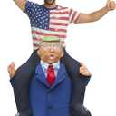 Morph Adult President Ride On Costume, Piggyback Halloween Funny Costume Mens, One Size Fits Most