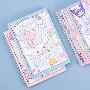 Ohjijinn 4Pcs Kawaii Spiral Notebook, 8.3 x 5.7 Inches A5 Journals Cute Stationary for Gifts Fun Office Supplies