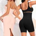 Werena Tummy Control Shapewear Shorts for Women Seamless High Waisted Body Shaper Shaping Underwear Girdle Panties (Black, M)