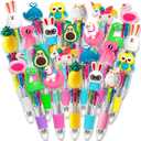 Mini Multicolor Pens in One 4-in-1 Cute Pens Bulk for Kids, Ballpoint Pen for Birthdays and Children's Party Favors Student Gift From Teacher School Supplies Classroom Treasure Box Toys Prizes