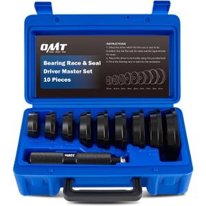 Orion Motor Tech Bearing Press Kit, 10pc Bearing Race and Seal Driver Set with Seal Driver and 9 Bearing Adapters, Seal Installer Bearing Driver Kit for Bearing Installation, with Blue Case (39.5-81 mm)