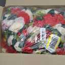 Hotop 12 Pcs Flower Balls Wedding Rose Centerpieces Silk Flower Kissing Balls Arrangement Artificial Hydrangea Flower Bouquet Faux Rose Floral Decoration (Red,White)