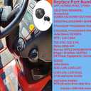 2 x Ignition Switch with Key 4-Position 7-Terminals Compatible with Husqvarna CraftsMan John Deere MTD Murray Riding Lawn Mower 175566 175442 163968 532175566 925-1741 GY20074 94762 Black