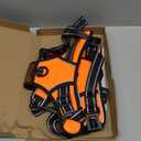 PHOEPET Reflective Dog Harness Large Breed Adjustable No Pull Vest with Handle 2 Metal Rings 3 Buckles, Easy to Put on & Take Off, XL, Orange