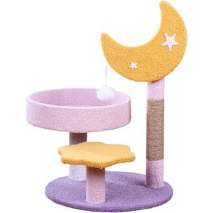 Cat Tower Cats Climbing Frame Three-Layer Cat Scratcher Jumping Platform Scratching Post for Cats Scratcher Toys Pet Accessories(Star) (One Color)