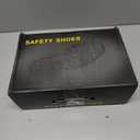 NBUUNBU Steel Toe Work Boots for Men Safety Work Shoes Slip Resistant Abrasion Resistance Leather Insulated Indestructible Boots Breathable Construction Footwear, 42