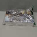 Ginsco Car Trash Can Cup Holder, 2 Pack Mini Car Trash Can with Lid, Car Accessories for Interior, Leakproof Small Trash Cup for Car, Home with Additional 2 ABS Hooks and 90pcs Trash Bags Golden (600ml x 2)