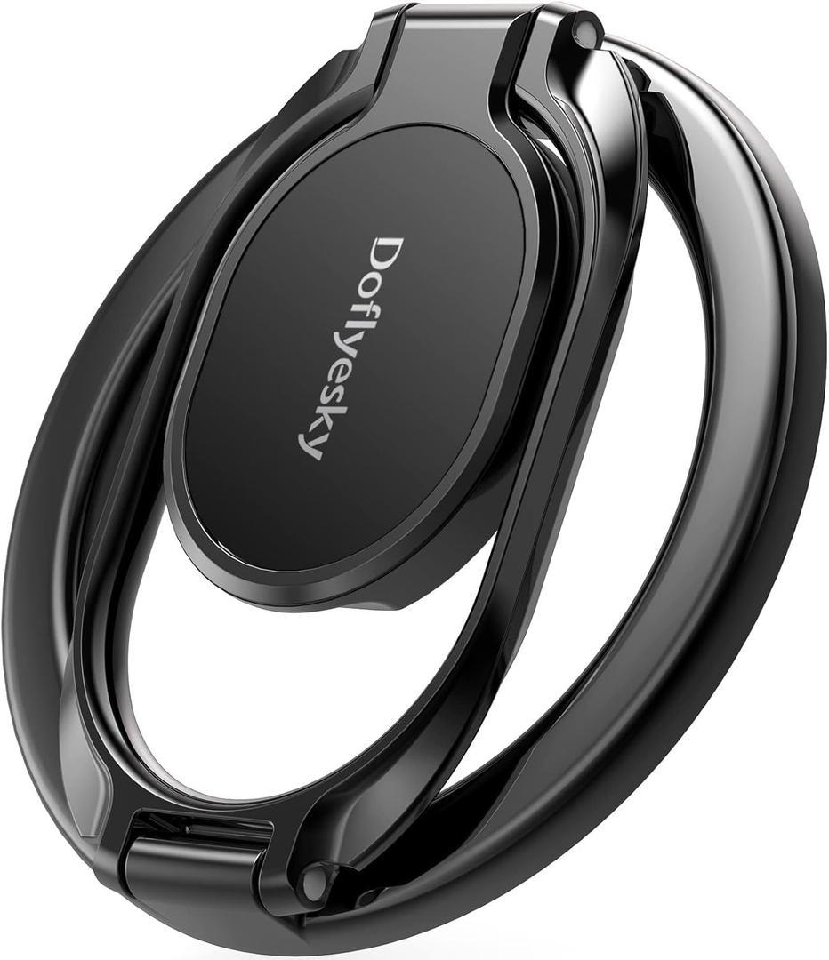 for Magsafe Magnetic Phone Ring Holder, Double Adjustable Gym Finger Ring Grip and Stand, Removable for iPhone, iPad and Smartphones, Compatible with Magnetic Car Mount