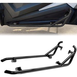 ECOTRIC Black Nerf Bars Rock Sliders Compatible with 2014-2023 Polaris RZR XP 1000/ Turbo/Turbo S, RZR 900/900 XC/S 900/ S 1000 (2 Doors) Left & Right Side Steps - 2 Seater