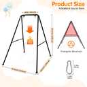 Foldable Swing Stand Heavy-Duty Metal A-Frame for Indoor & Outdoor Exercise Equipment Suitable for Most Toddler/Baby Jumper/Hammock Chair (Black)
