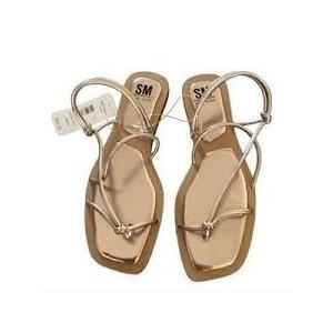 SM New York | Shoes | Nwt Asymmetrical Black Molly Thong Sandal | 8