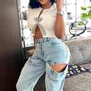 Womens Basic T Shirts Scoop Neck Short Sleeve Crop Tops Going Out Cute Summer Tops Casual Tees Y2k Clothing (Large)