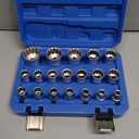 Qnkaa Spline Socket Set 1/2" Drive Universal Metric 8-32mm 12-point Cr-V Socket Set 19pcs
