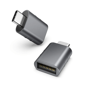 Syntech USB C to USB Adapter Pack of 2 USB C Male to USB 3.0 Female Adapter Compatible with MacBook Pro Air 2024, Microsoft Surface, iPad,Samsung Notebook, Dell XPS and More Type C Devices,Space Grey