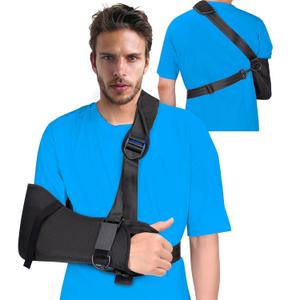 Adult Arm Sling Shoulder Immobilizer with Waist Strap Sling for Hand Shoulder Elbow Wrist Injury Torn Rotator Cuff Support Broken & Fractured Bones Fits for Left Right Arm Women Men (Medium)