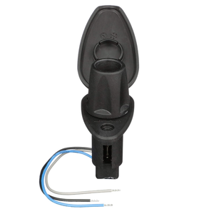 Attwood 910T3PB-7 LightArmor™ 910R Series Teardrop Plug-in Light Base — for All-Around Pole Light, 3-Pin, Black Composite Cover
