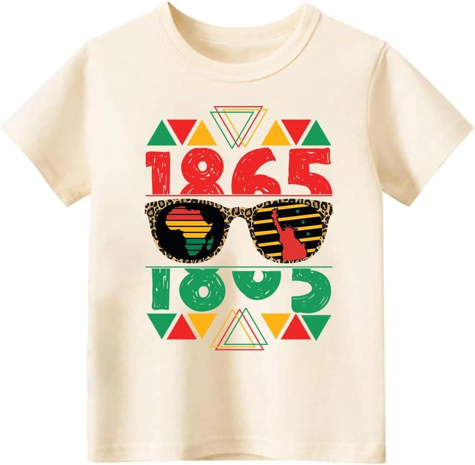 Juneteenth Shirt Kids  Toddler Juneteenth Shirt for Boys & Girls, 2T-8T, Short-Sleeve Celebration Tee (Yellow, S)