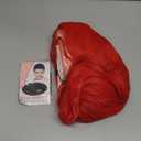 BERON Red Wigs for Womens Short Curly Wavy Hair Wig Girls Red Colored 14" Shoulder Length Synthetic Costume Cosplay Party Halloween or Daily Use Wigs Wig Cap Included