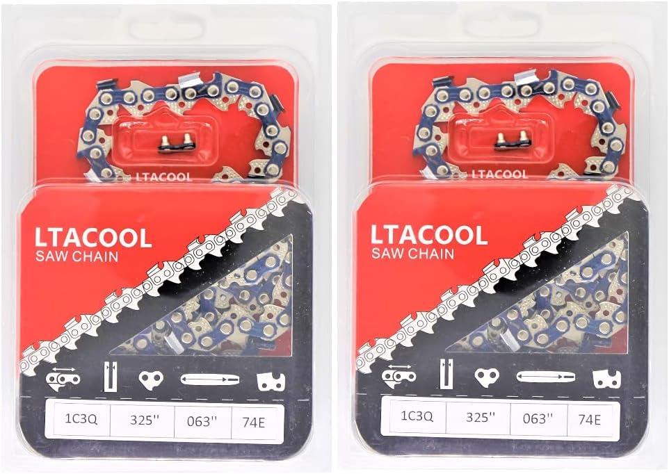 18 Inch Chainsaw Chain 0.063 0.325 74DL Compatible With Stihl 26RM3 74 MS260 MS261 MS270 MS280 MS290 MS360 MS361 MS380; TriLink CL26374TL2 ; Oregon 22BPX074G L74; Husq. H28-74, 2 PACK