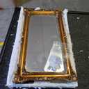 JANDERART Gold Vintage Mirror 8x14 Inch, Antique Ornate Decorative Mirror for Desk & Wall, Small Vanity Mirror for Makeup Wall Decor, Antique Gold