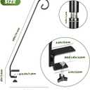 MIXXIDEA Heavy Duty Extensible Deck Hook - Adjustable for Hanging Bird Feeders, Plants, Suet Baskets, Wind Chimes, Lanterns