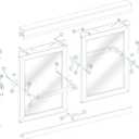 Basco ECPPDLX51BN framed sliding shower door parts, Brushed Nickel