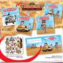 Kangaroo 28 Pack Military Bulk Valentines Day Cards for Kids School Classroom - Includes Envelopes & Stickers, Military Themed Valentines for Class Exchange Card, Valentine Party Favors Gifts for Kids