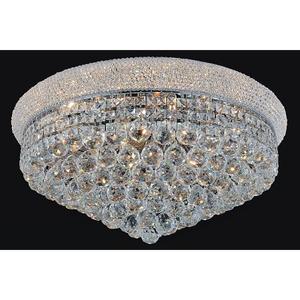 CWI Lighting Empire 15-Light 24-in Chrome Flush Mount Light