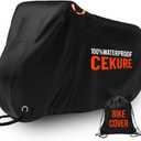 Bike Cover WaterProof Outdoor - Heavy Duty Oxford Tear Resistant and Windproof Outdoor Storage Bicycle Cover, Bike Cover for Ebikes Comes with Carry Bag (210D, 2-3 Bikes Stationary)