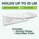 Window Garden Suction Cup Window Shelf - Set of 2-5mm Acrylic Plate Holds Up to 7lbs - Space Saving Plant Shelf for Windows - Ideal for Herbs Flowers Microgreens - 15.1" x 3.8" - White