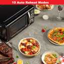 Galanz GLCMKZ07BKR07 Retro Countertop Microwave Oven with Auto Cook & Reheat, Defrost, Quick Start Functions, Easy Clean with Glass Turntable, Pull Handle.7 cu ft, Black