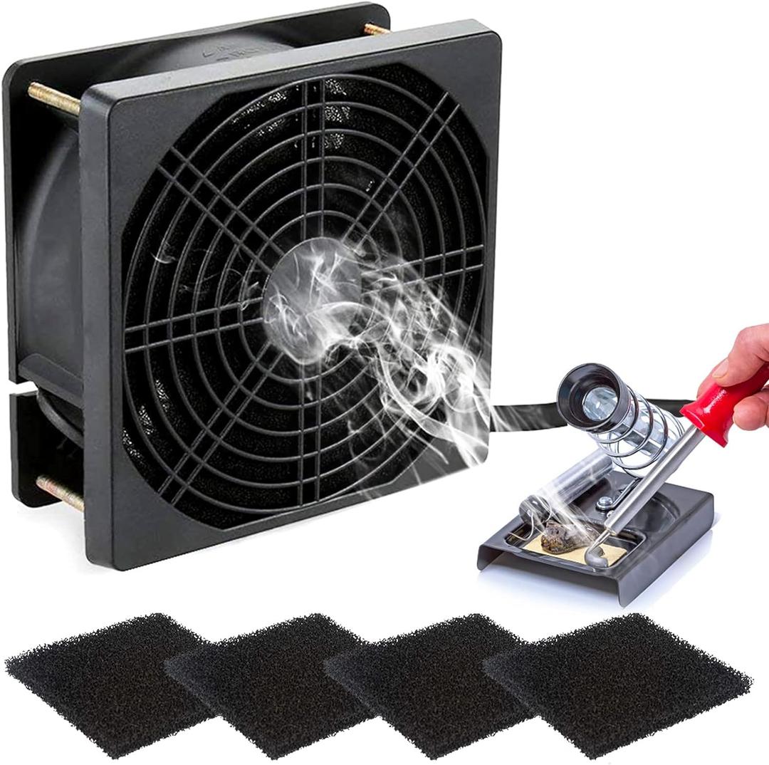 Handy Carry Solder Smoker Absorber Remover Fume Extrator Smoke Prevention Absorber DIY Working Fan (4.7in*4.7in*1.8in)