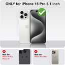 Yeddabox for iPhone 15 Pro Case Cute Wavy Polka Dot Phone Case Soft TPU Slim Shockproof Phone Cover for Women Girls, White