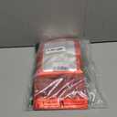 100 Pcs Resealable Mylar Bags with Frosted Clear Window Packaging Bags Foil Pouch Zipper Bag for Food Self Sealing Storage Supplies (5.51x7.87 inches, Red)