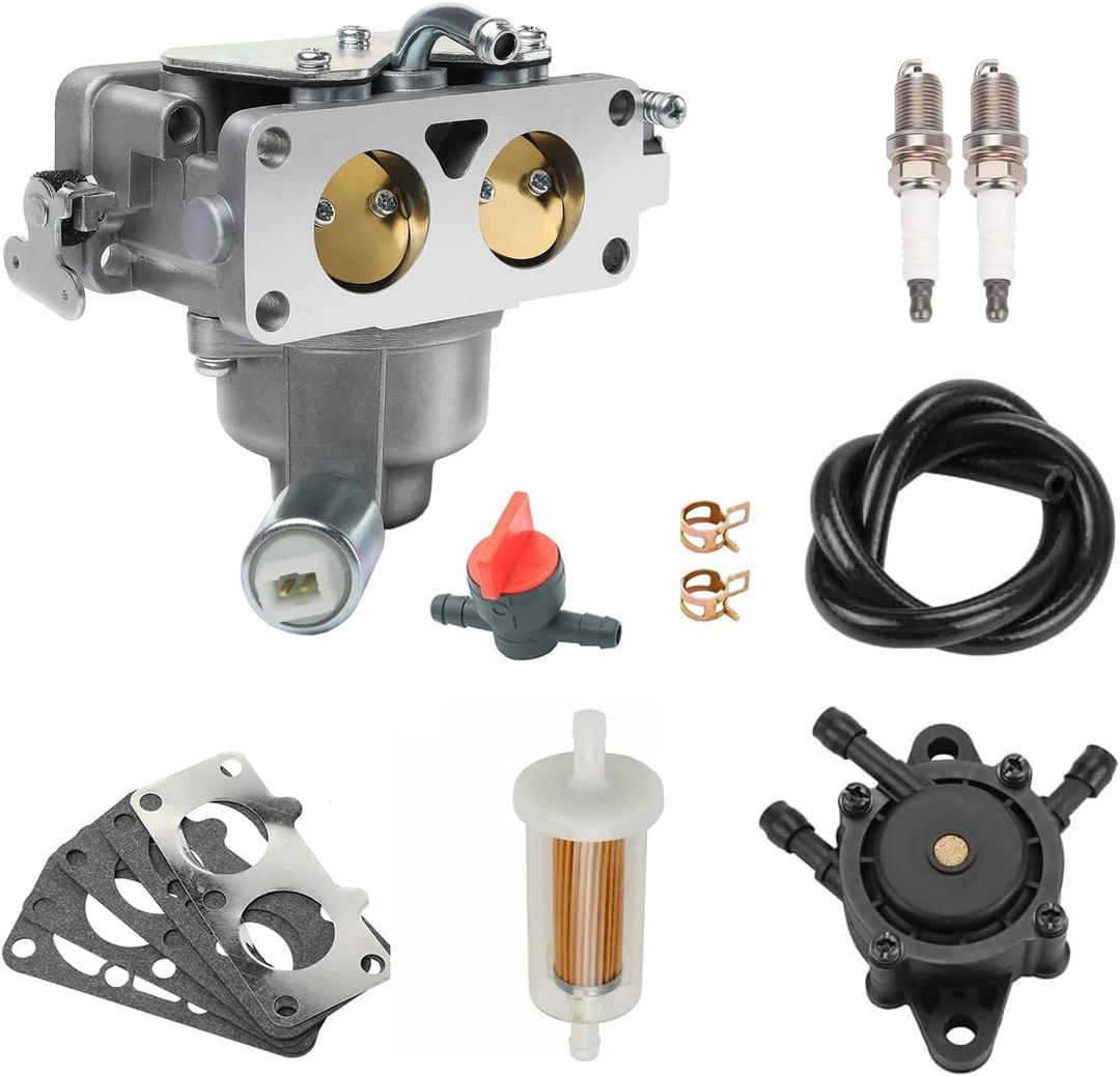 796997 Carburetor Kit Compatible With B&S 792295 796227 796663 V-Twin 20Hp 21Hp 23Hp 24Hp 25Hp Engines For John Deere X130R X140 X165 Z235 Z245 Z255 Z425 Lawn Mower Tractor with Fuel Pump