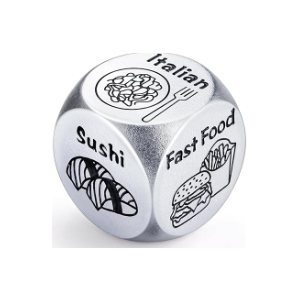 2 Year Anniversary Wedding Gift for Him Her 2PCS Food Dice Adult Men Easter Gifts to My Husband Gifts Movie Night Supplies for Wife Gag Gift for Adults Funny Date Night Dices Wedding Registry Ideas