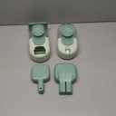 Hanging Automatic Food Water Dispenser, Safe Cage Auto Gravity Pet Feeder and Waterer Set, Cat Food Water Dispenser with Bowl for for Samll Dog Cat Rabbit Chinchilla Hedgehog (Mint Green)