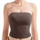 SUUKSESS Women Sexy Tube Top Summer Y2K Going Out Double Lined Basic Tank Top Size Medium