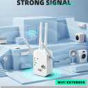 2025 WiFi Extenders Signal Booster for Home Long Range Up to 9800 sq. ft & 40 Devices, WiFi Extender Signal Booster, Quick Setup-Medium, Internet Repeater, WiFi Extender