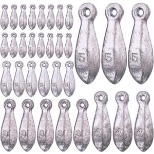 Glimin 44 Pieces Fishing Weights Sinker Kit Rig Fishing Weights Sinker Weights Bank Sinker Saltwater Fishing Sinkers Bass Fishing Casting in 1 Oz, 2 Oz, 3 Oz, 4 Oz, 5 Oz, 6 oz