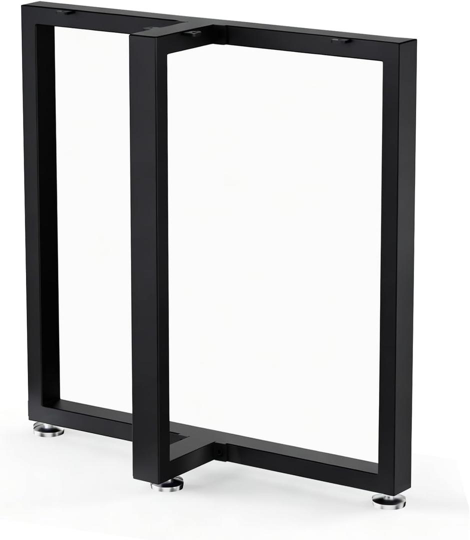 Heavy Duty Metal Table Legs 28H x 24W, T Shape Furniture Legs, 28"H24"W
