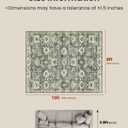Amada 8x10 Washable Area Rug for Living Room, Green/Brown, Vintage Pattern
