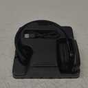 LEAYU Bluetooth Headset, 60hrs Noise Canceling V5.2 Over Head Headphones, Single Ear Trucker Wireless Headset with Mic, Mute Button, Multipoint, for Phones PC Computer Truck Driver Office Work - Black