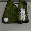 Deepsoon Heating Pad,Electric Heating Pads for Back,Neck,Abdomen,Moist Heating Pad for Shoulder,Knee,Arms,Legs,Dry/Moist Heat & Auto Shut Off,Christmas Gifts for Men and Women,Green Black,24x12 Inch