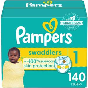 Pampers Swaddlers Newborn Diapers Size 1 140 Count Pampers Swaddlers Newborn Diapers Size 1 140 Count