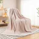 NEXHOME PRO Super Soft Throw Blankets for Couch, Reversible Warm Blanket Cozy Knit Blankets for Women, Fuzzy Plush Lightweight Throws for Sofa, Bed, Picnic, Heather Terracotta, 50 x 60 inches