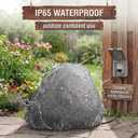 8" 5.4 Bluetooth Outdoor Rock Speakers, 650 Watt IPX6 Waterproof Wireless Multi-Sync up to 200 Speakers Auto-Pairing Auracast Networking Tech for Backyard Garden(Pair, Gray) (8 inch)