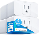 meross Smart Plug Mini, 15A & Reliable WiFi, Support Apple HomeKit, Siri, Alexa, Echo, Google Assistant and Nest Hub, App Control, Timer, No Hub Needed, 2.4G WiFi Only, 2 Pack