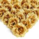 HAPY SHOP Gold Silk Flowers - 36 Pieces Artificial Roses for DIY Decor, Cake, Wristband, Clothes, Headwear